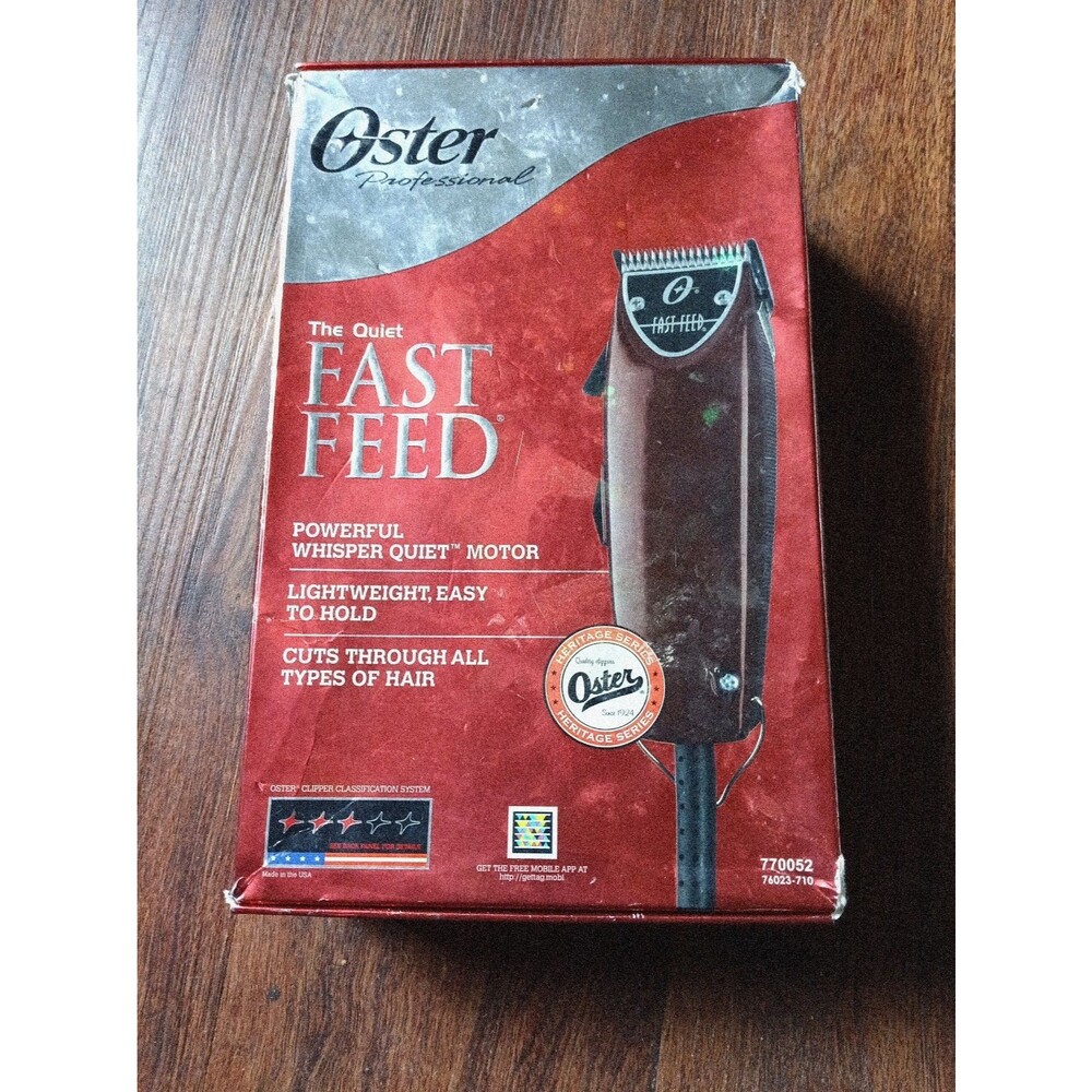 Genuine Original Oster Fast Feed Model 23-51F Hair Clippers Only (Tested) w/Box